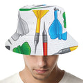 Colorful Darts Pattern Print Bucket Hat