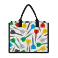 Colorful Darts Pattern Print Canvas Tote Bag