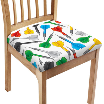 Colorful Darts Pattern Print Chair Cushion Cover