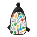 Colorful Darts Pattern Print Sling Bag