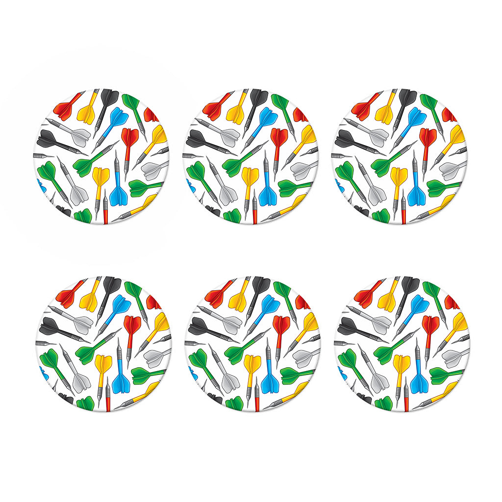 Colorful Darts Pattern Print Coaster Set