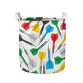 Colorful Darts Pattern Print Collapsible Laundry Basket
