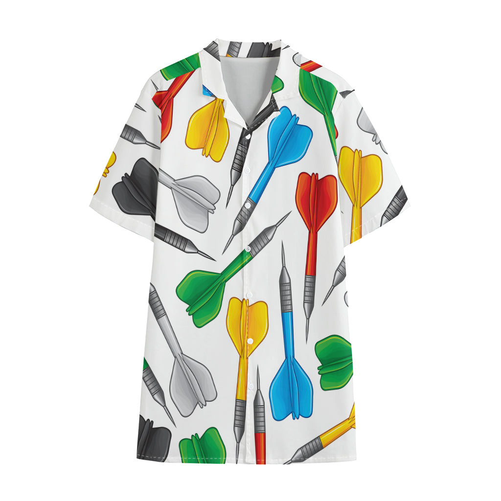 Colorful Darts Pattern Print Cotton Hawaiian Shirt