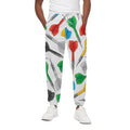 Colorful Darts Pattern Print Cotton Sweatpants