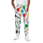 Colorful Darts Pattern Print Cotton Pants