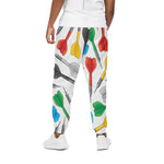 Colorful Darts Pattern Print Cotton Pants