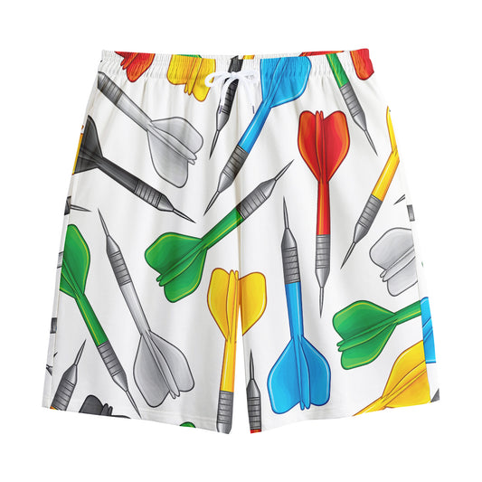 Colorful Darts Pattern Print Cotton Shorts