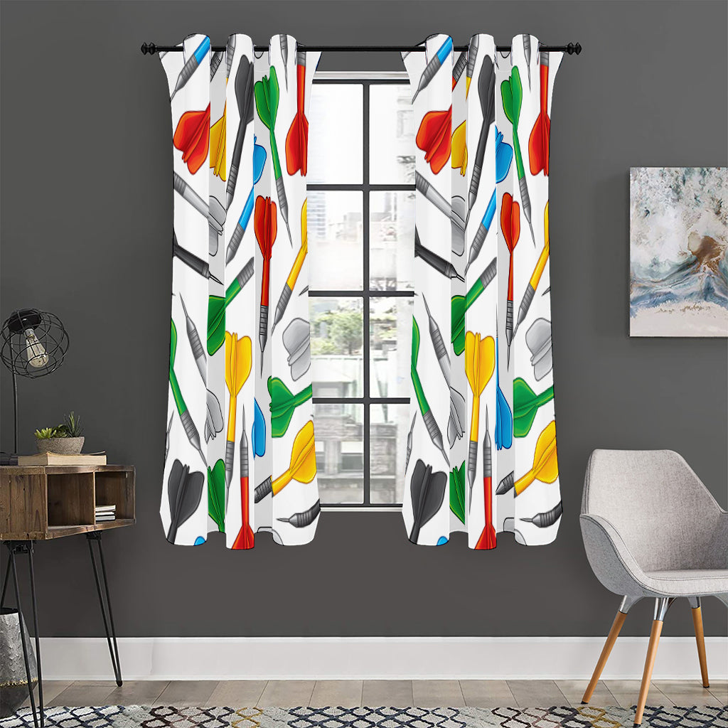 Colorful Darts Pattern Print Curtain