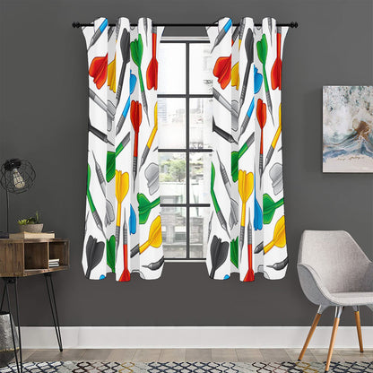 Colorful Darts Pattern Print Curtain