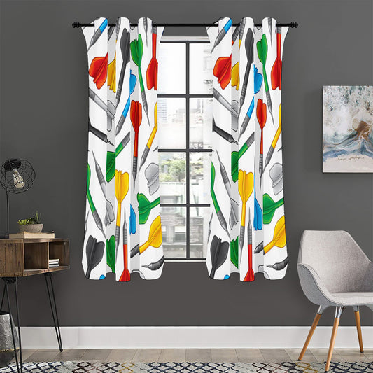 Colorful Darts Pattern Print Curtain