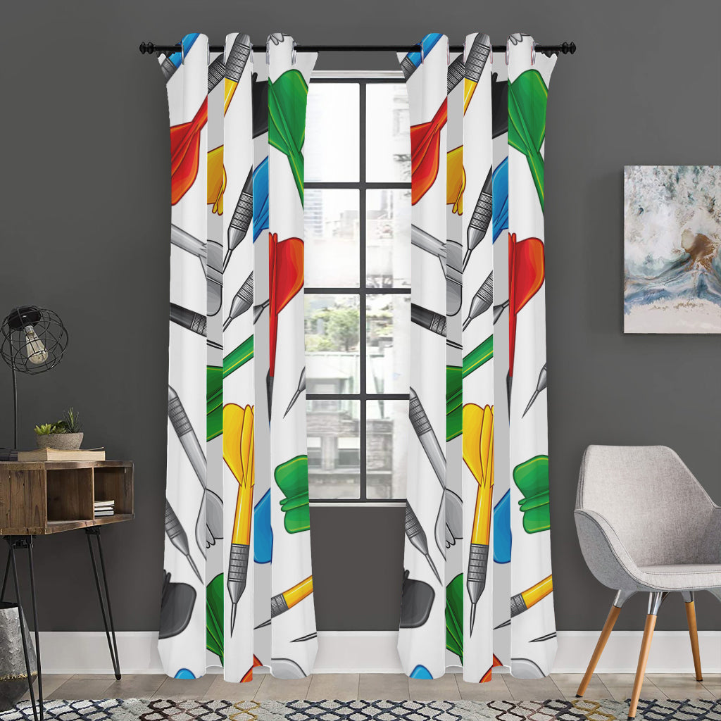 Colorful Darts Pattern Print Curtain