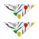 Colorful Darts Pattern Print Dog Bandana
