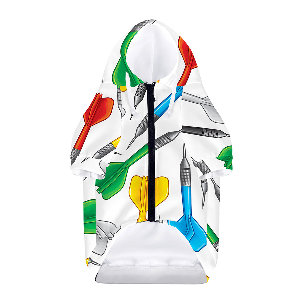 Colorful Darts Pattern Print Dog Zip Up Hoodie