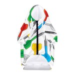 Colorful Darts Pattern Print Dog Zip Up Hoodie