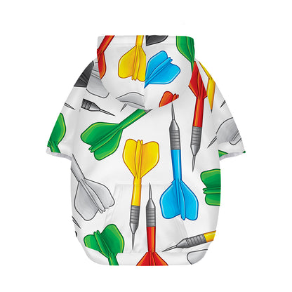 Colorful Darts Pattern Print Dog Zip Up Hoodie