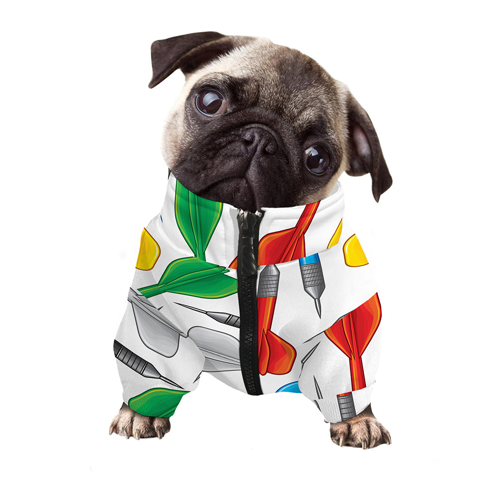 Colorful Darts Pattern Print Dog Zip Up Jacket