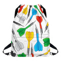 Colorful Darts Pattern Print Drawstring Backpack