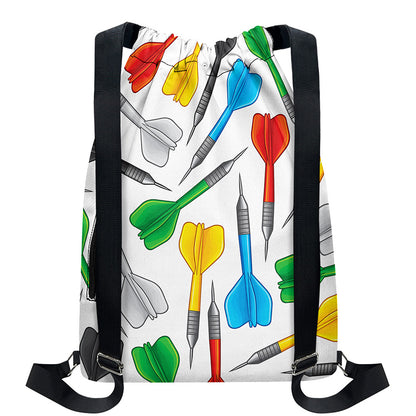Colorful Darts Pattern Print Drawstring Backpack