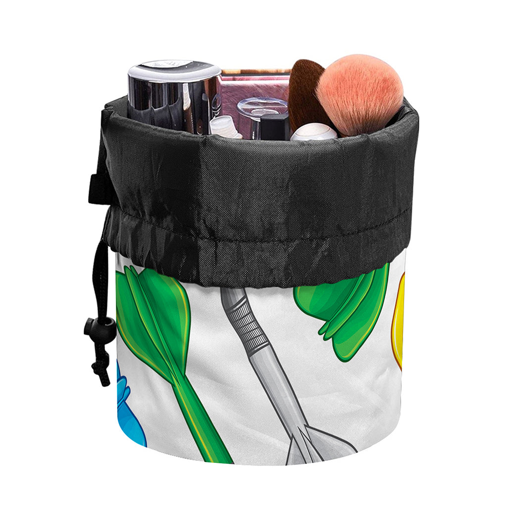 Colorful Darts Pattern Print Drawstring Makeup Bag