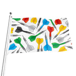 Colorful Darts Pattern Print Flag