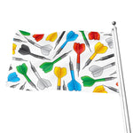 Colorful Darts Pattern Print Flag