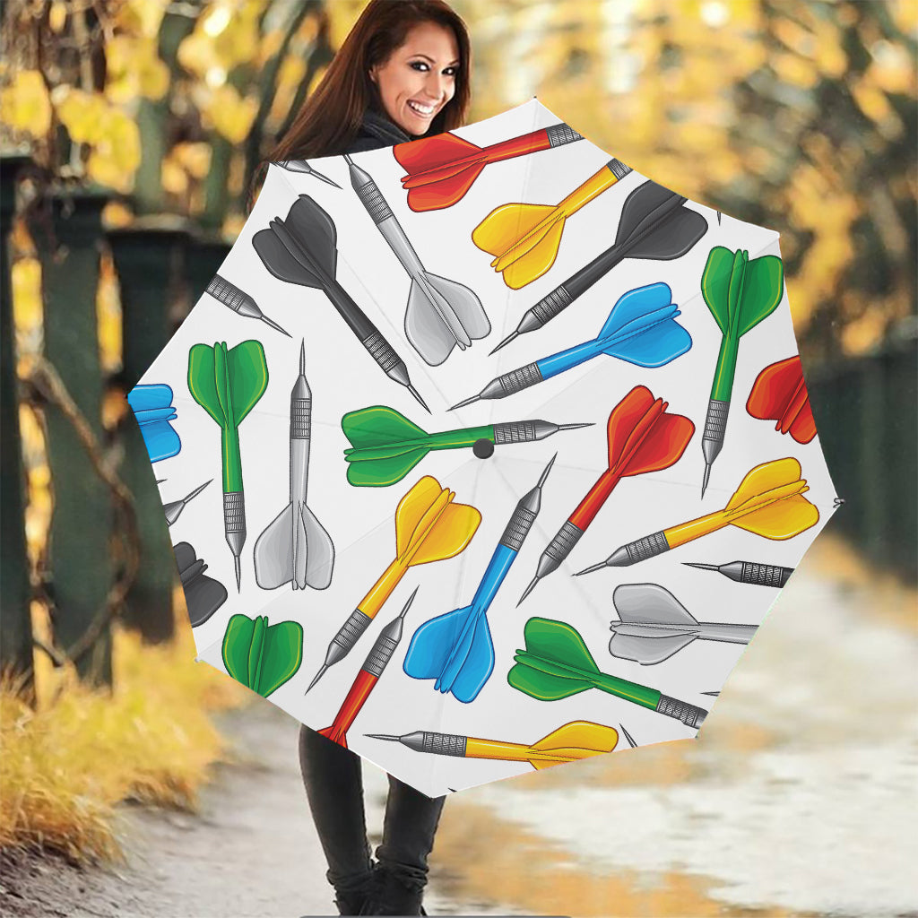 Colorful Darts Pattern Print Foldable Umbrella