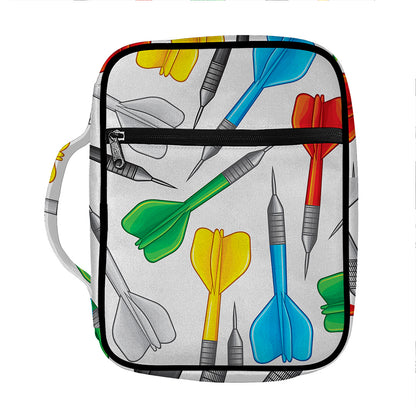 Colorful Darts Pattern Print Front Pocket Bible Bag
