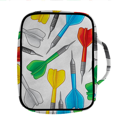 Colorful Darts Pattern Print Front Pocket Bible Bag