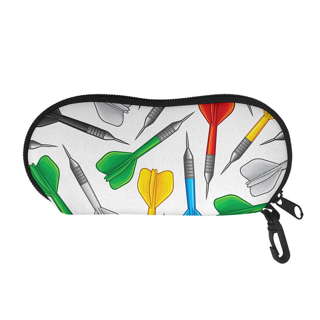 Colorful Darts Pattern Print Glasses Case