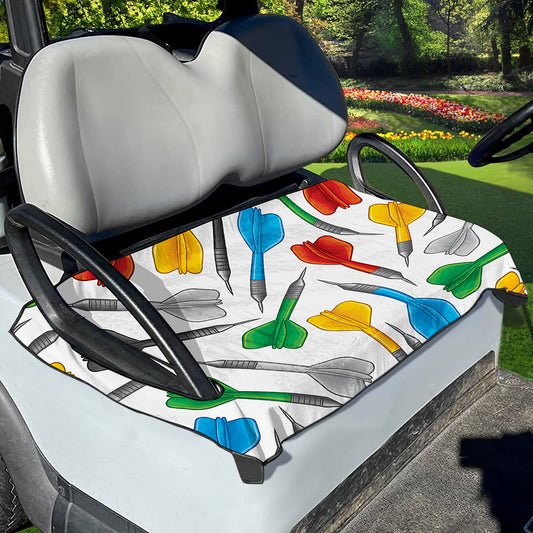 Colorful Darts Pattern Print Golf Cart Seat Cover