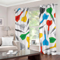 Colorful Darts Pattern Print Grommet Curtains