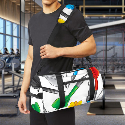 Colorful Darts Pattern Print Gym Bag