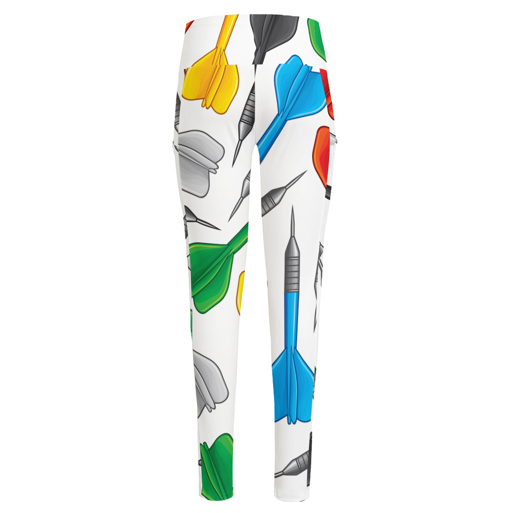 Colorful Darts Pattern Print High-Waisted Pocket Leggings