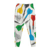 Colorful Darts Pattern Print Jogger Pants