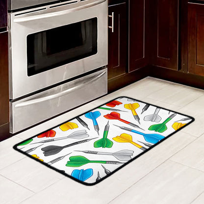 Colorful Darts Pattern Print Kitchen Mat