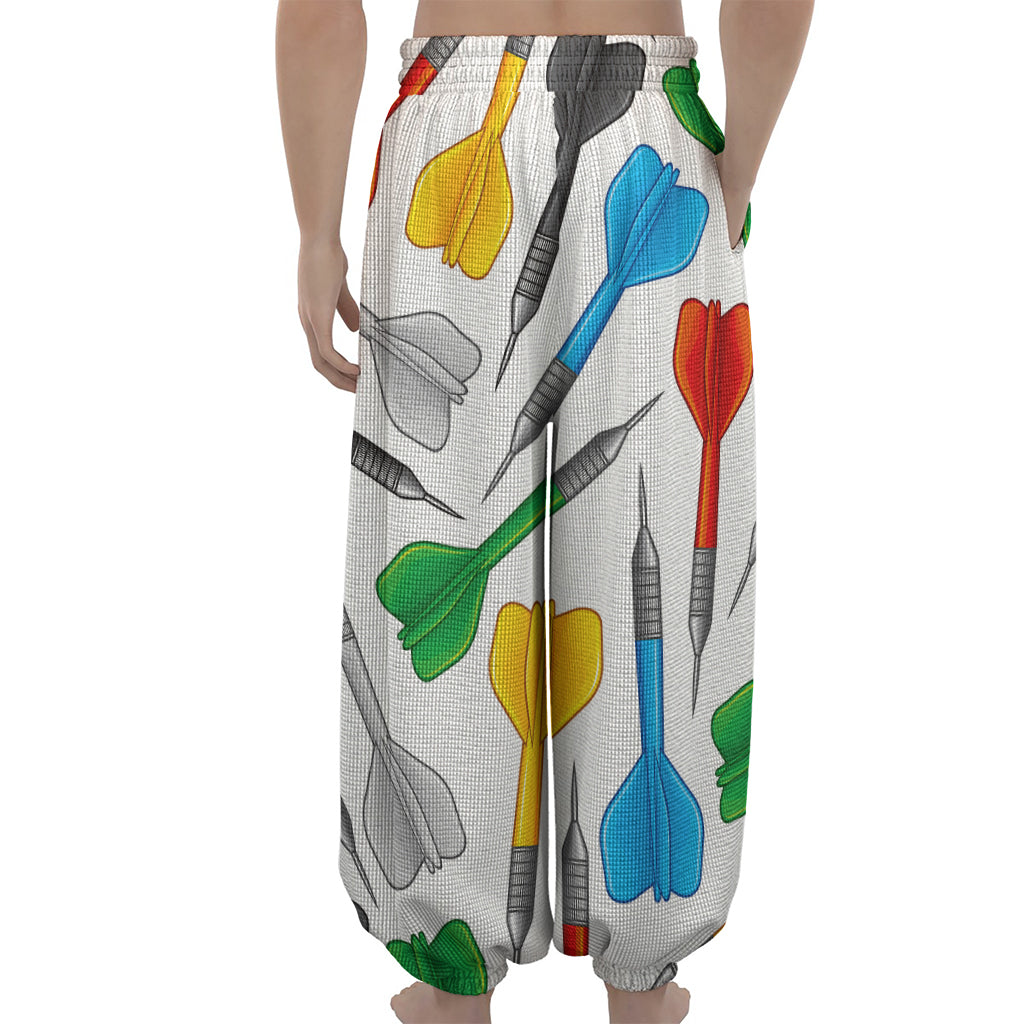 Colorful Darts Pattern Print Lantern Pants