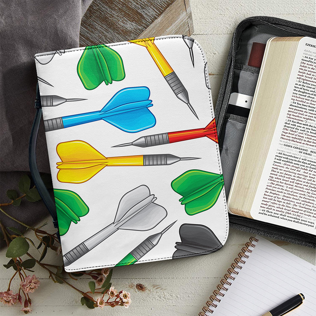 Colorful Darts Pattern Print Leather Bible Cover