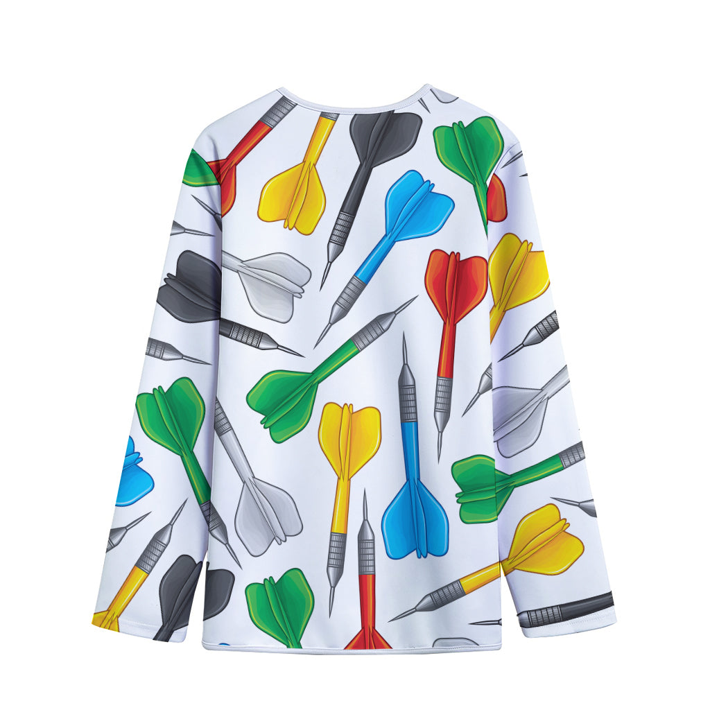 Colorful Darts Pattern Print Long Sleeve Short Coat