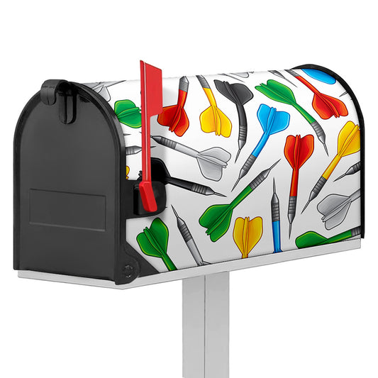 Colorful Darts Pattern Print Mailbox Cover