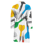 Colorful Darts Pattern Print Men's Bathrobe