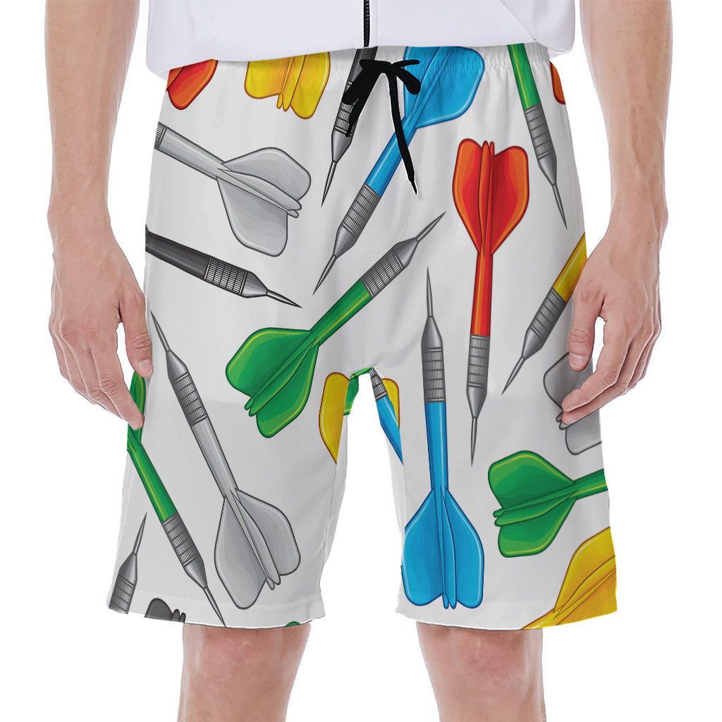 Colorful Darts Pattern Print Men's Beach Shorts