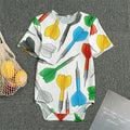 Colorful Darts Pattern Print Men's Bodysuit