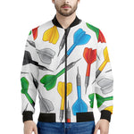 Colorful Darts Pattern Print Men's Bomber Jacket