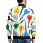 Colorful Darts Pattern Print Men's Bomber Jacket