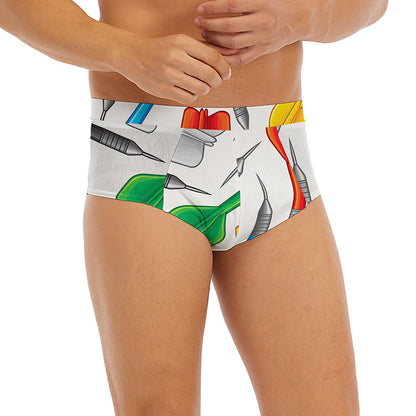 Colorful Darts Pattern Print Men's Briefs