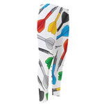 Colorful Darts Pattern Print Men's Compression Pants