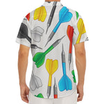 Colorful Darts Pattern Print Men's Deep V-Neck Shirt
