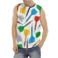 Colorful Darts Pattern Print Men's Fitness Tank Top