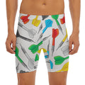 Colorful Darts Pattern Print Men's Long Boxer Briefs