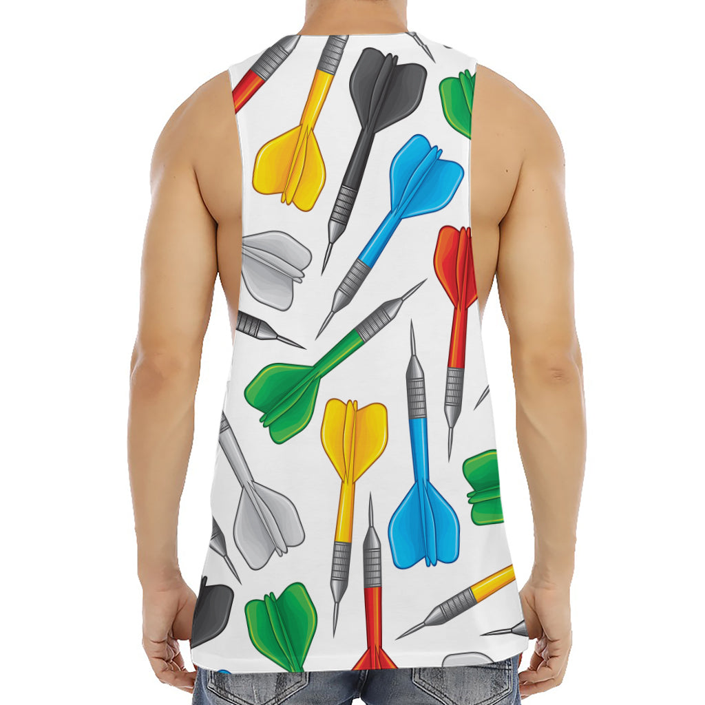Colorful Darts Pattern Print Men's Muscle Tank Top